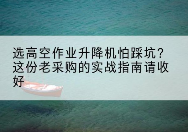龙亭高空作业升降机厂家推荐-选高空作业升降机怕踩坑？这份老采购的实战指南请收好